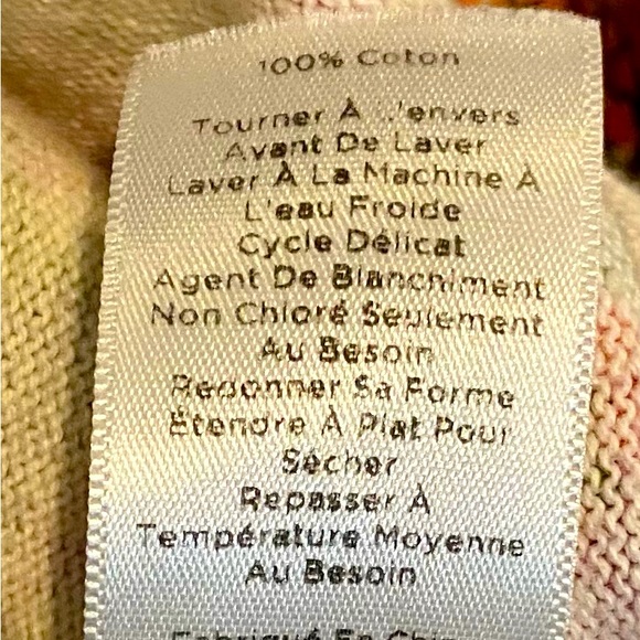 Talbots 100% Cotton Multicolor Sweater Size Medium - Picture 4 of 4